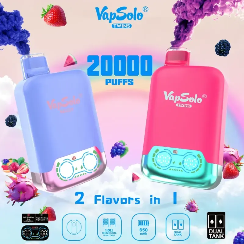 The Definitive VapSolo Twins 20000 Review: A Dual Flavor Powerhouse;