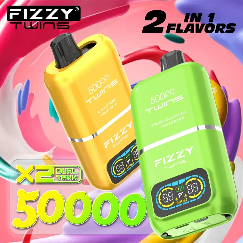 Fizzy 50k Puffs 50000 Twins 2-in-1 EU Warehouse Vape μιας χρήσης