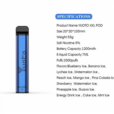 Yuoto XXL 2500 Puffs Vaneable Vape